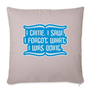 I came saw forget - Sofa pillowcase 17,3'' x 17,3'' (45 x 45 cm) - light taupe - Front