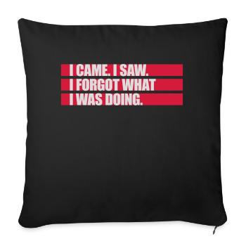 Je suis venu voir oublier - Housse de coussin décorative 45 x 45 cm - noir - Devant