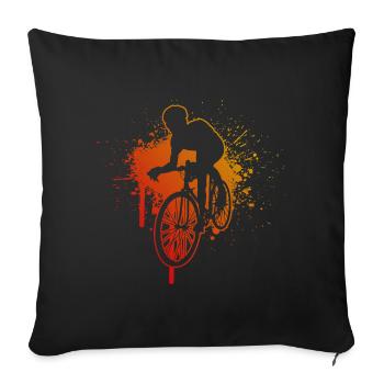 Road Bike Road Bike Road Bike Road Cycling - Sofa pillowcase 17,3'' x 17,3'' (45 x 45 cm) - black - Front