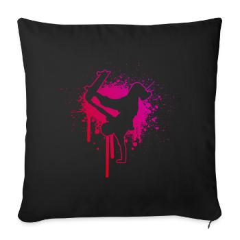 Skating Skater Skateboarding Women Skateboarder - Sofa pillowcase 17,3'' x 17,3'' (45 x 45 cm) - black - Front