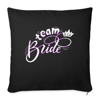 Bride bride wedding stag party bridesmaid party stag party - Sofa pillowcase 17,3'' x 17,3'' (45 x 45 cm) - black - Front