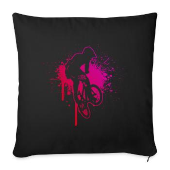 BMX Cyclisme Vélo Homme Vélo BMX Femme - Housse de coussin décorative 45 x 45 cm - noir - Devant