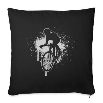 Women's Road Bike Road Bike Road Bike Men's Road Bike - Sofa pillowcase 17,3'' x 17,3'' (45 x 45 cm) - black - Front