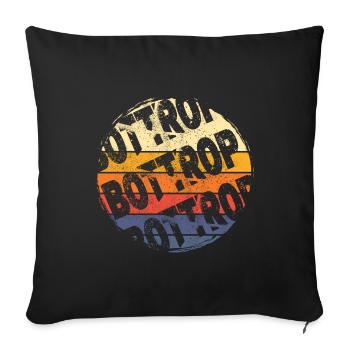 Bottrop Germany City Vintage Retro Skyline - Sofa pillowcase 17,3'' x 17,3'' (45 x 45 cm) - black - Front