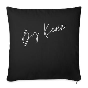 By Kevin Blanc - Housse de coussin décorative 45 x 45 cm - noir - Devant