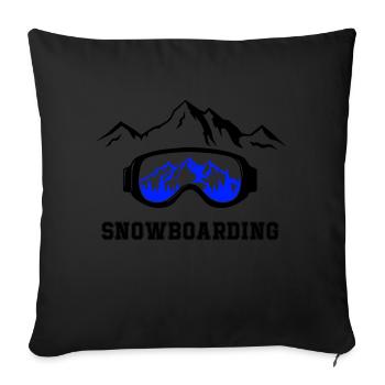 Snowboarding - Sofakissenbezug 45 x 45 cm - Schwarz - Vorne