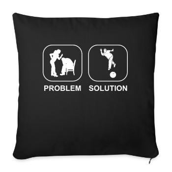 Bowling Gift Bowling ball Cone bowling bowling - Sofa pillowcase 17,3'' x 17,3'' (45 x 45 cm) - black - Front