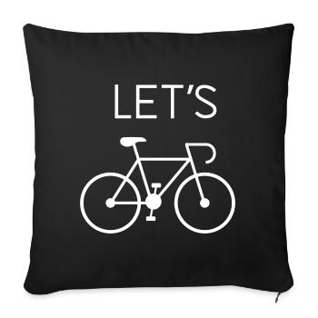Let's Cycling - Sofakissenbezug 45 x 45 cm - Schwarz - Vorne