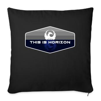 PRIM Shirt Horizon - Sofakissenbezug 45 x 45 cm - Schwarz - Vorne