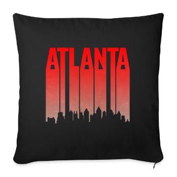 Atlanta Skyline Gradient - Sofakissenbezug 45 x 45 cm - Schwarz - Vorne