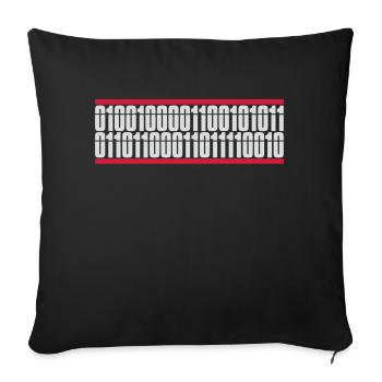 Binär Code Programm Sprache - Sofakissenbezug 45 x 45 cm - Schwarz - Vorne