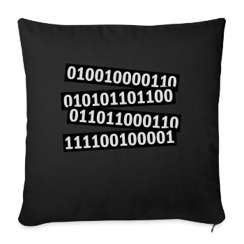 Binär Code Programm Sprache - Sofakissenbezug 45 x 45 cm - Schwarz - Vorne