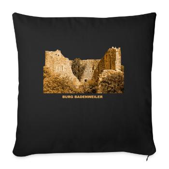 Château de Badenweiler Baden ruine Bade-Wurtemberg - Housse de coussin décorative 45 x 45 cm - noir - Devant