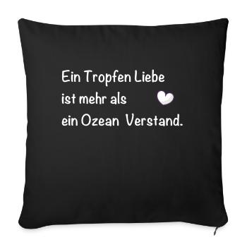 Spruch Liebe Romantisch - Sofakissenbezug 45 x 45 cm - Schwarz - Vorne