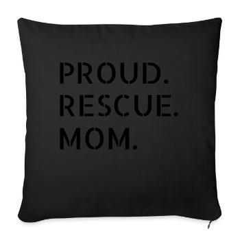 abus droits des animaux amoureux des animaux cadeau humour amour - Housse de coussin décorative 45 x 45 cm - noir - Devant