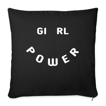 Le pouvoir des filles - Housse de coussin décorative 45 x 45 cm - noir - Devant