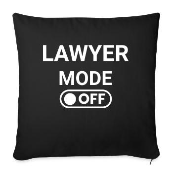 Lawyer Mode OFF - Sofa pillowcase 17,3'' x 17,3'' (45 x 45 cm) - black - Front