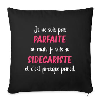 sidecariste - Housse de coussin décorative 45 x 45 cm - noir - Devant