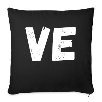 Liebe passendes T-Shirt Paar - Sofakissenbezug 45 x 45 cm - Schwarz - Vorne