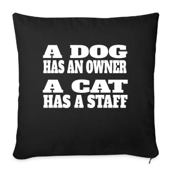 Cat Domestic Cat Kitten Cat Pet Cat Hair - Sofa pillowcase 17,3'' x 17,3'' (45 x 45 cm) - black - Front