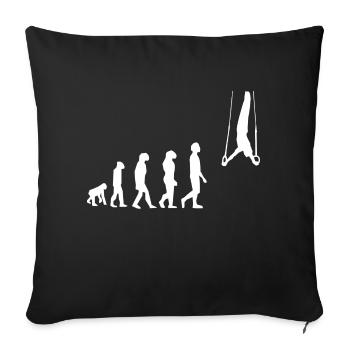 Evolution gymnastics rings - Sofa pillowcase 17,3'' x 17,3'' (45 x 45 cm) - black - Front