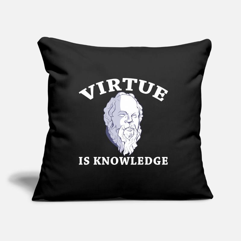 Virtue Is Knowledge Socrates Philosopher Bust Sofa pillowcase 17,3'' x 17,3'' (45 x 45 cm)