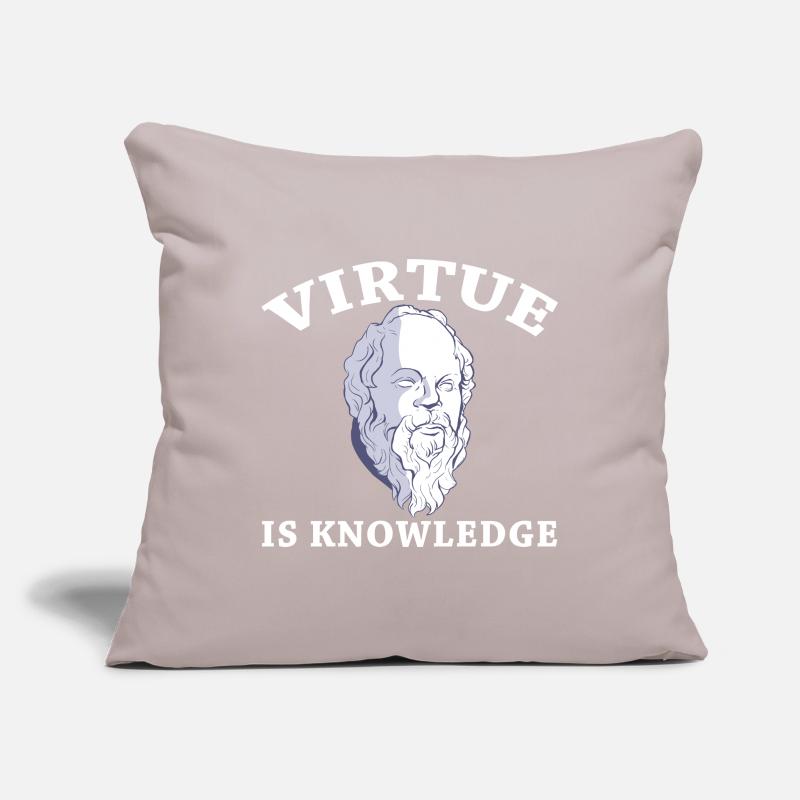 Virtue Is Knowledge Socrates Philosopher Bust Sofa pillowcase 17,3'' x 17,3'' (45 x 45 cm)