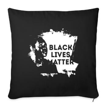 Black Lives Matter - Sofa pillowcase 17,3'' x 17,3'' (45 x 45 cm) - black - Front