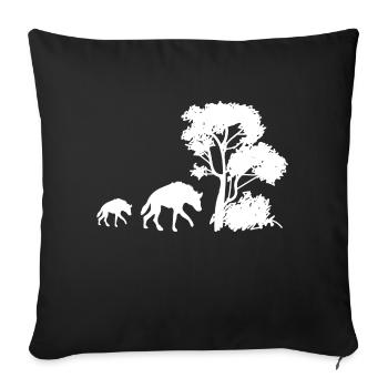 Safari Zoo Animal Safari Zoo - Sofa pillowcase 17,3'' x 17,3'' (45 x 45 cm) - black - Front