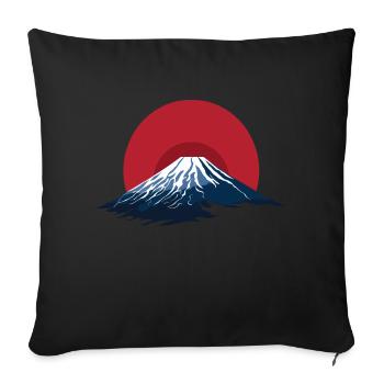 Mont Fuji - Japon - Housse de coussin décorative 45 x 45 cm - noir - Devant