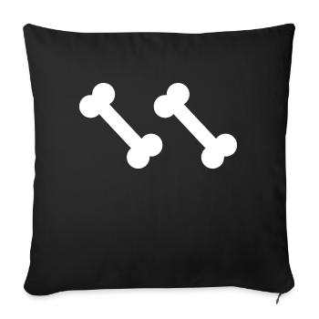 CHIEN CHAT ANIMAL DE COMPAGNIE - Housse de coussin décorative 45 x 45 cm - noir - Devant
