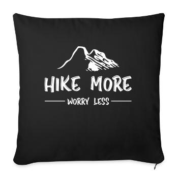 Adventure Travel Hiking Mountain - Sofa pillowcase 17,3'' x 17,3'' (45 x 45 cm) - black - Front