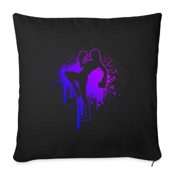 Kickboxing Boxe féminine Kickboxing Kickboxing - Housse de coussin décorative 45 x 45 cm - noir - Devant