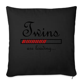 Pregnancy Baby shower Babyshower Boy Girl - Sofa pillowcase 17,3'' x 17,3'' (45 x 45 cm) - black - Front