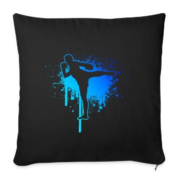 Thai Boxing Women Men Thaiboxing Thai Box - Sofa pillowcase 17,3'' x 17,3'' (45 x 45 cm) - black - Front