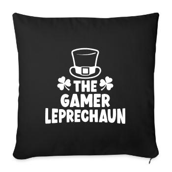 The Gamer Leprechaun - Sofa pillowcase 17,3'' x 17,3'' (45 x 45 cm) - black - Front