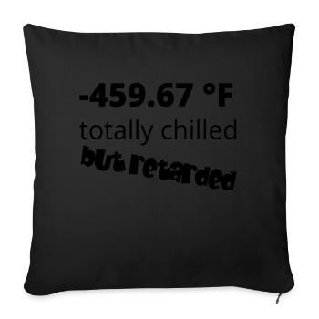 -459.67 °F totalement refroidi mais retardé - Housse de coussin décorative 45 x 45 cm - noir - Devant