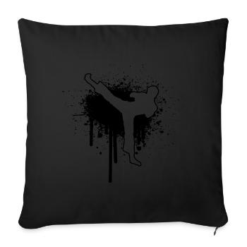 Boxe Femmes Boxe Kickboxing Kickboxing Kickboxer - Housse de coussin décorative 45 x 45 cm - noir - Devant