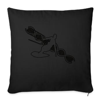 Kitesurfeur Kitesurf Planche à voile Planche à voile - Housse de coussin décorative 45 x 45 cm - noir - Devant