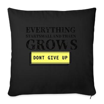 Conception écrite motivationnelle en anglais - Housse de coussin décorative 45 x 45 cm - noir - Devant