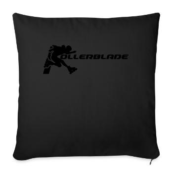 rollerblader silhouette schwarz - Sofakissenbezug 45 x 45 cm - Schwarz - Vorne