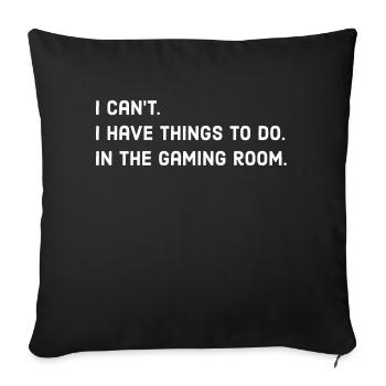 Devis de jeu - Housse de coussin décorative 45 x 45 cm - noir - Devant