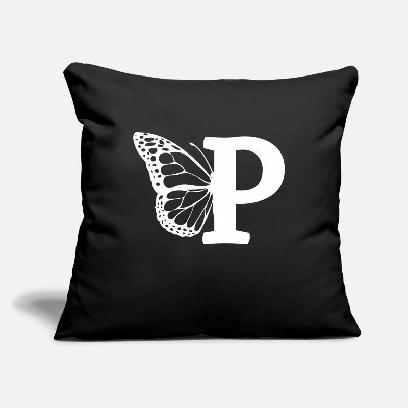Buchstabe P Schmetterling Sofakissenbezug 45 x 45 cm