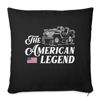 JeepsThe American Legend - Sofa pillowcase 17,3'' x 17,3'' (45 x 45 cm) - black - Front