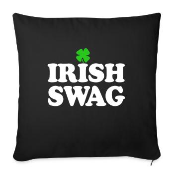 Swag irlandais - Housse de coussin décorative 45 x 45 cm - noir - Devant