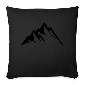 Mountains - Sofa pillowcase 17,3'' x 17,3'' (45 x 45 cm) - black - Front