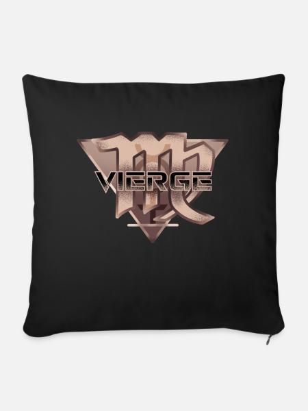 astro vierge - Housse de coussin décorative 45 x 45 cm - noir