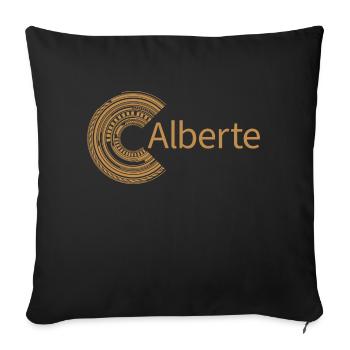 For Alberte - Sofa pillowcase 17,3'' x 17,3'' (45 x 45 cm) - black - Front