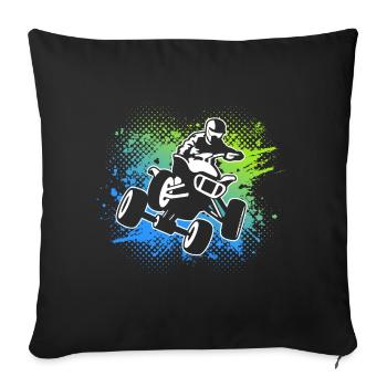 Quad Bike Quad Rider Offroad Boys ATV - Sofa pillowcase 17,3'' x 17,3'' (45 x 45 cm) - black - Front