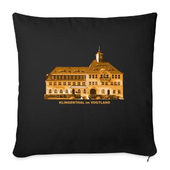 Klingenthal Town Hall Vogtland Saxony Sport Music - Housse de coussin décorative 45 x 45 cm - noir - Devant